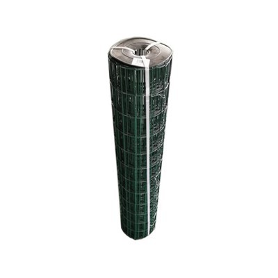 Verda PVC Tegita Drato Reto Por Ĝardeno Barilo